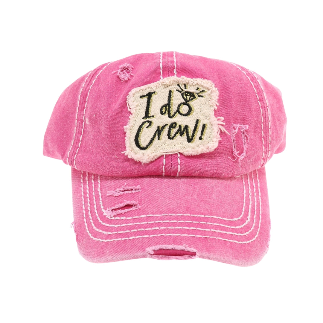 Distressed I Do Crew CC Ball Cap BA2019IDC