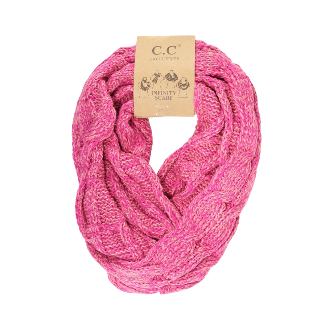 Two-Tone CC Infinity Scarf CA800