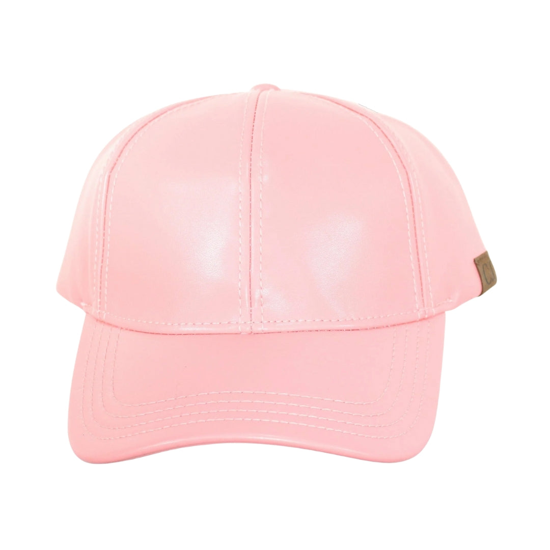 Faux Leather CC Ball Cap BA4