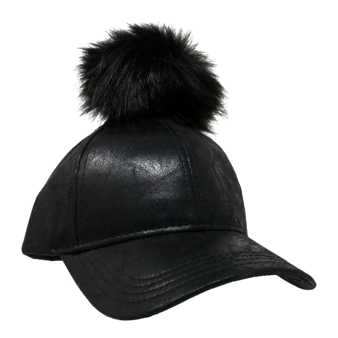 Metallic Fur Pom CC Ball Cap BA15