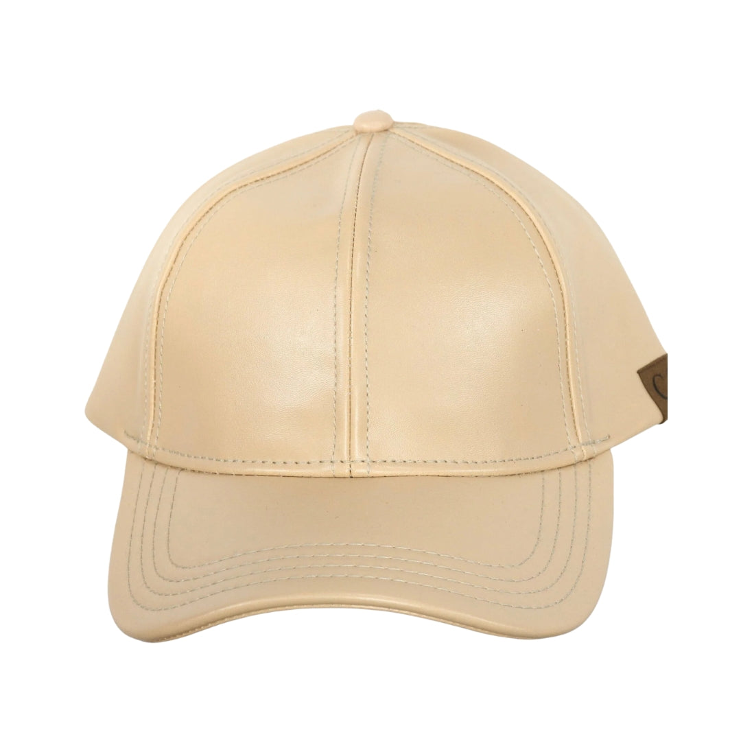 Faux Leather CC Ball Cap BA4