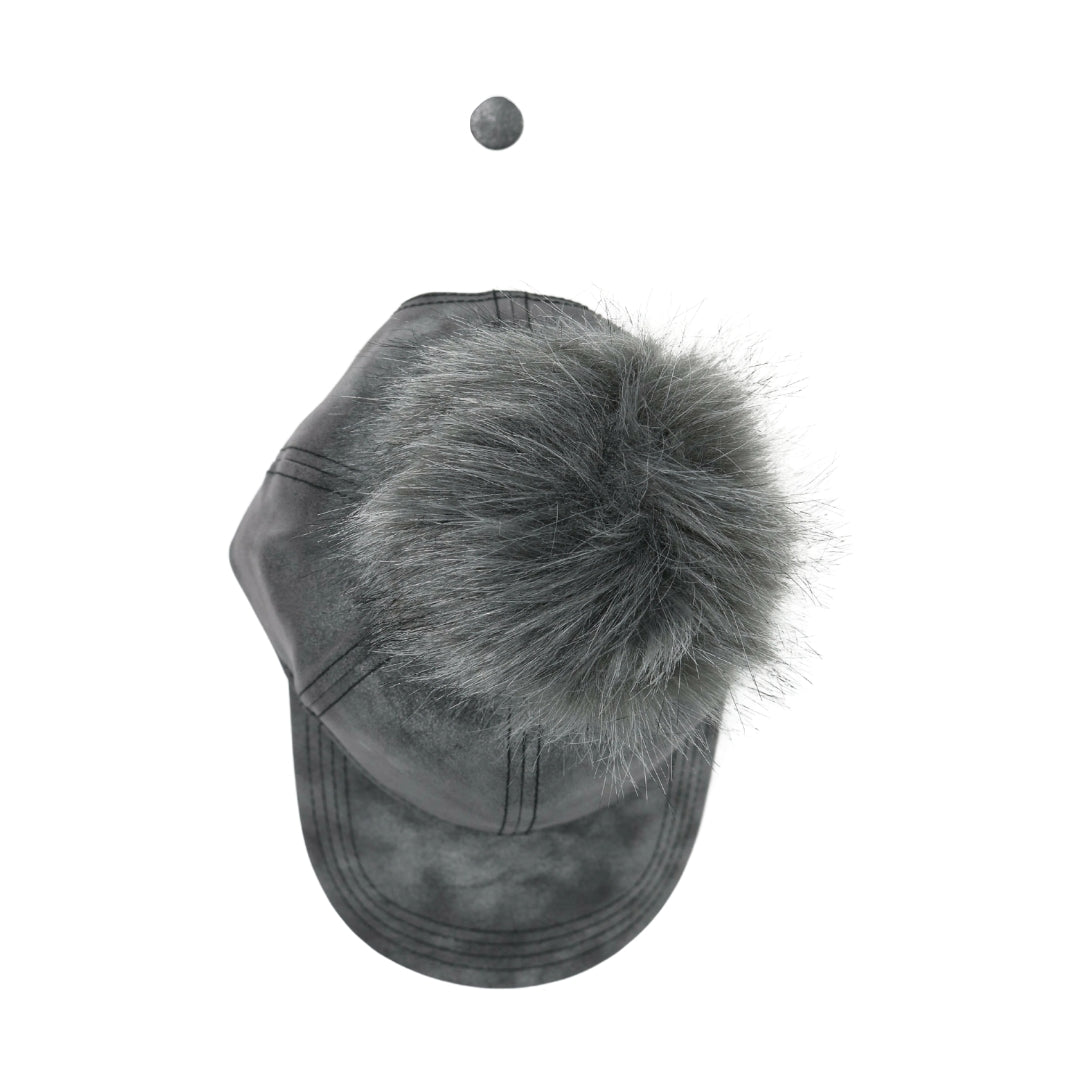 Metallic Fur Pom CC Ball Cap BA15