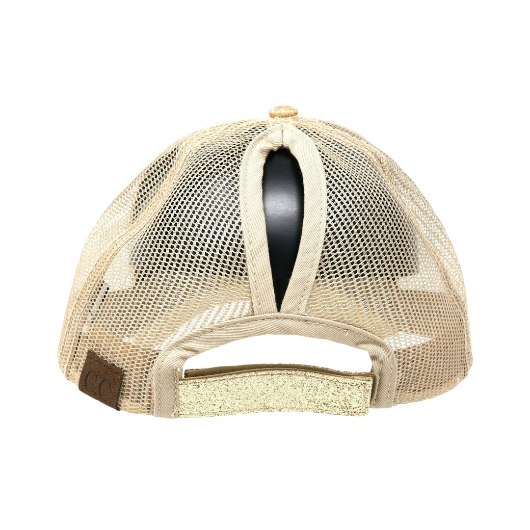 Glitter High Ponytail CC Ball Cap BT6