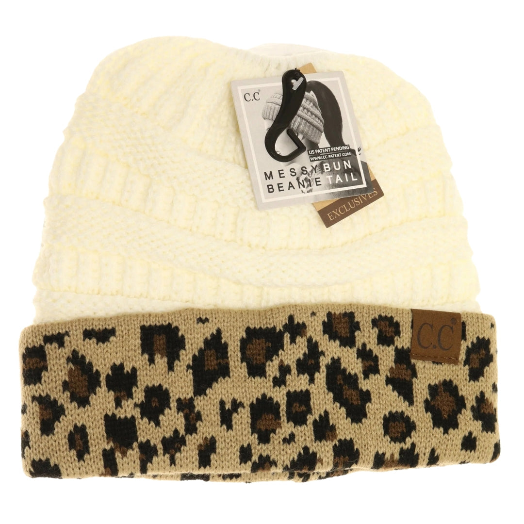 Leopard Print CC Beanie Tail MB45