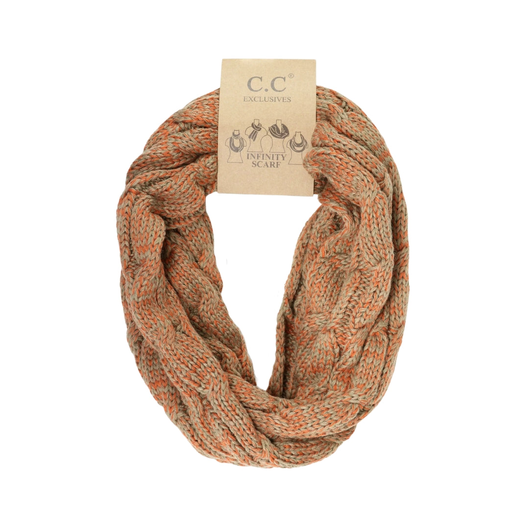 Two-Tone CC Infinity Scarf CA800