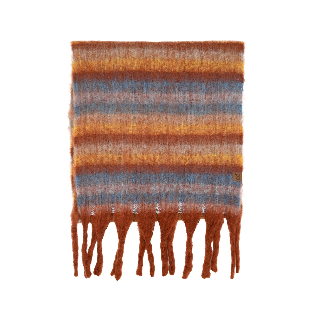 Horizontal Multi Color Stripe C.C Scarf SFC0124