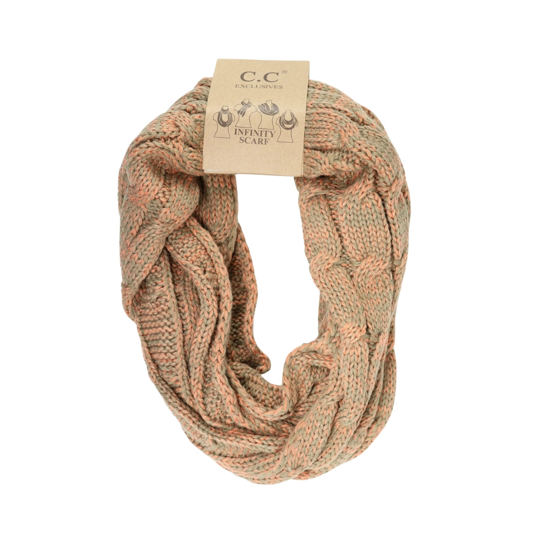 Two-Tone CC Infinity Scarf CA800