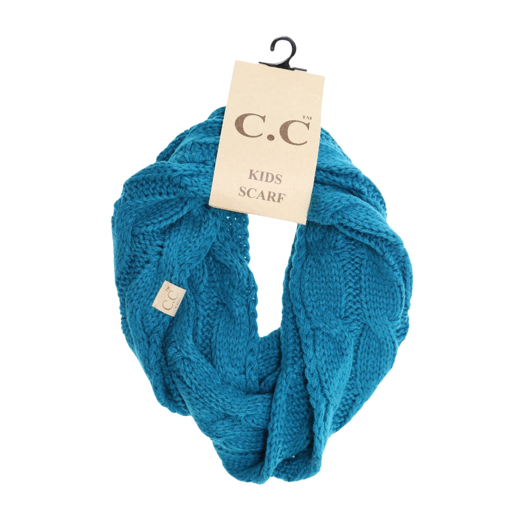 KIDS Solid Cable Knit CC Infinity Scarf SF800KIDS