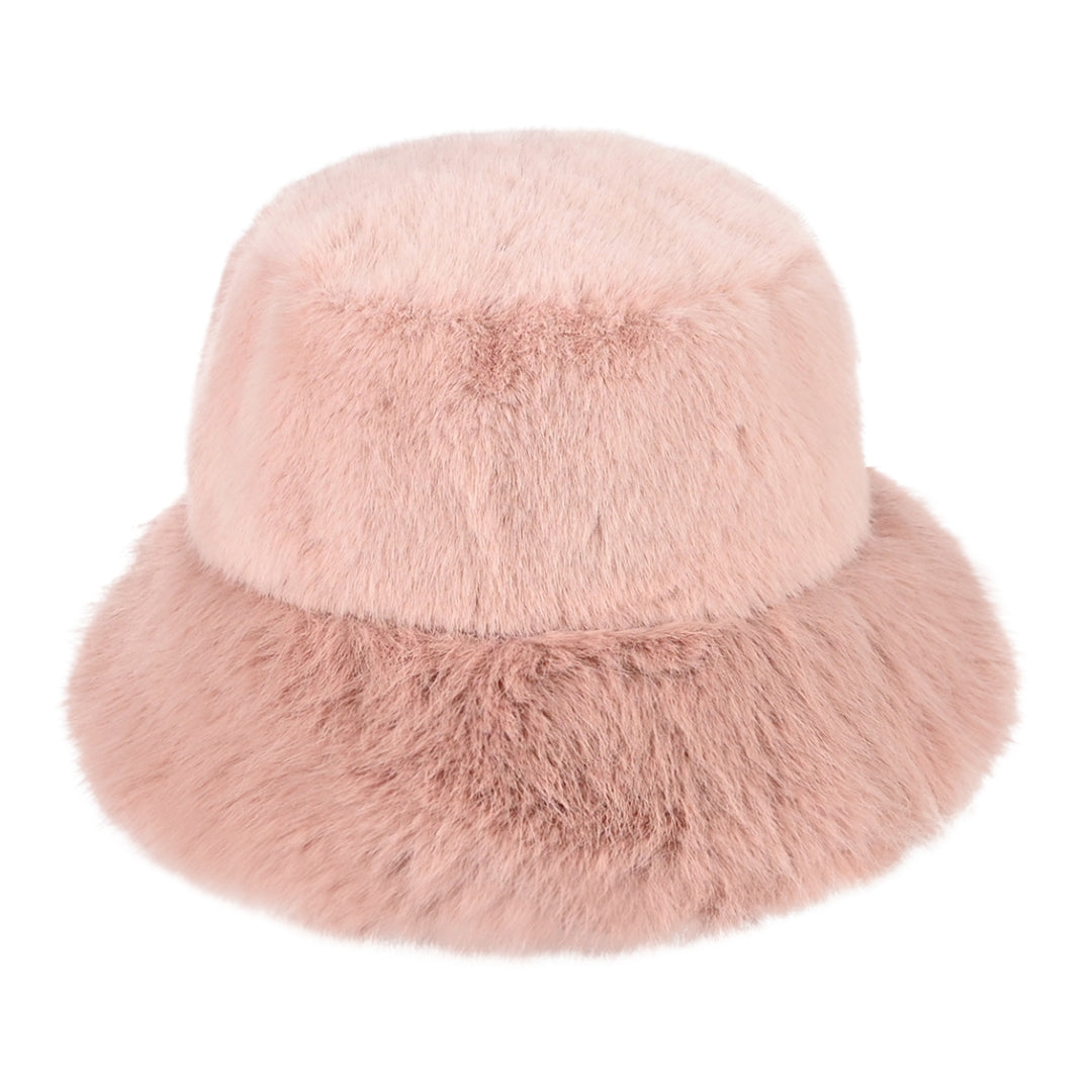 Thick Faux Fur C.C Bucket Hat BKE0156