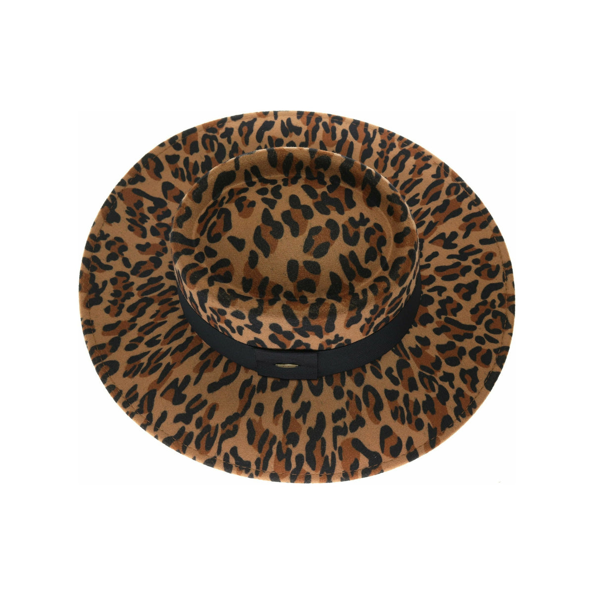 Leopard Vegan Fabric C.C Boater Hat WF8