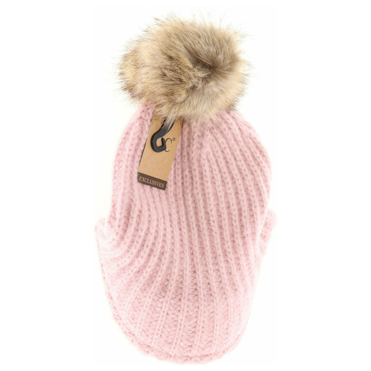 Knitted Brim C.C Beanie with Pom YJ2036