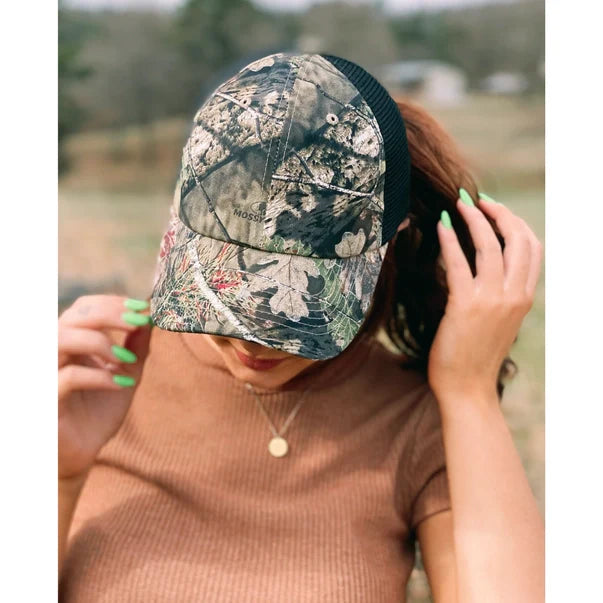 C.C MOSSY OAK Mini Break-Up Camouflage Mesh Back Ball Cap BA936