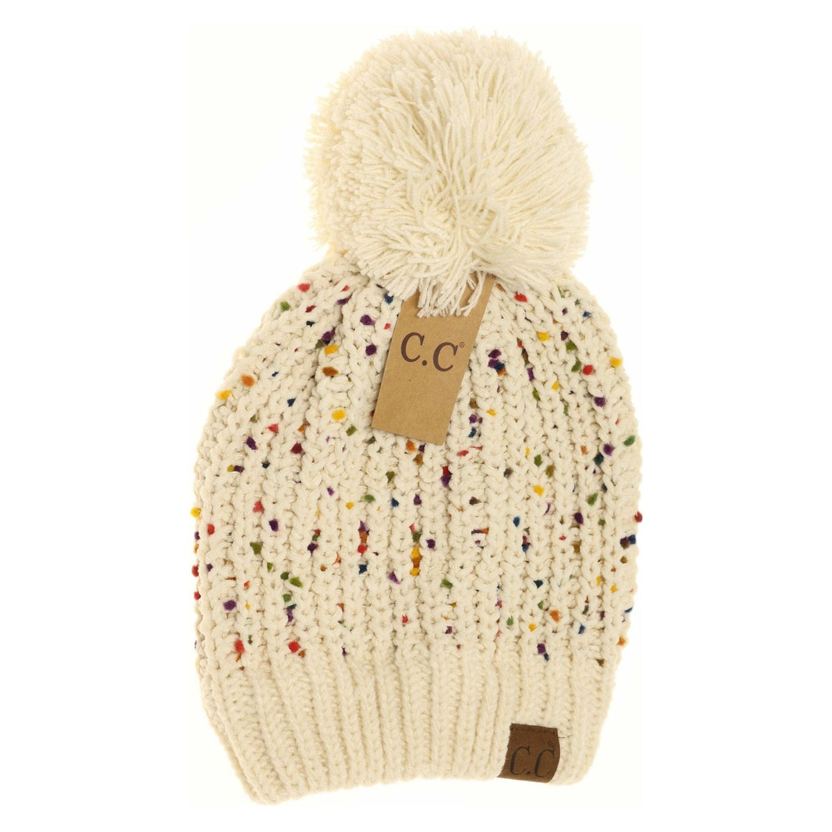Chenille Confetti Pom Beanie HAT2070