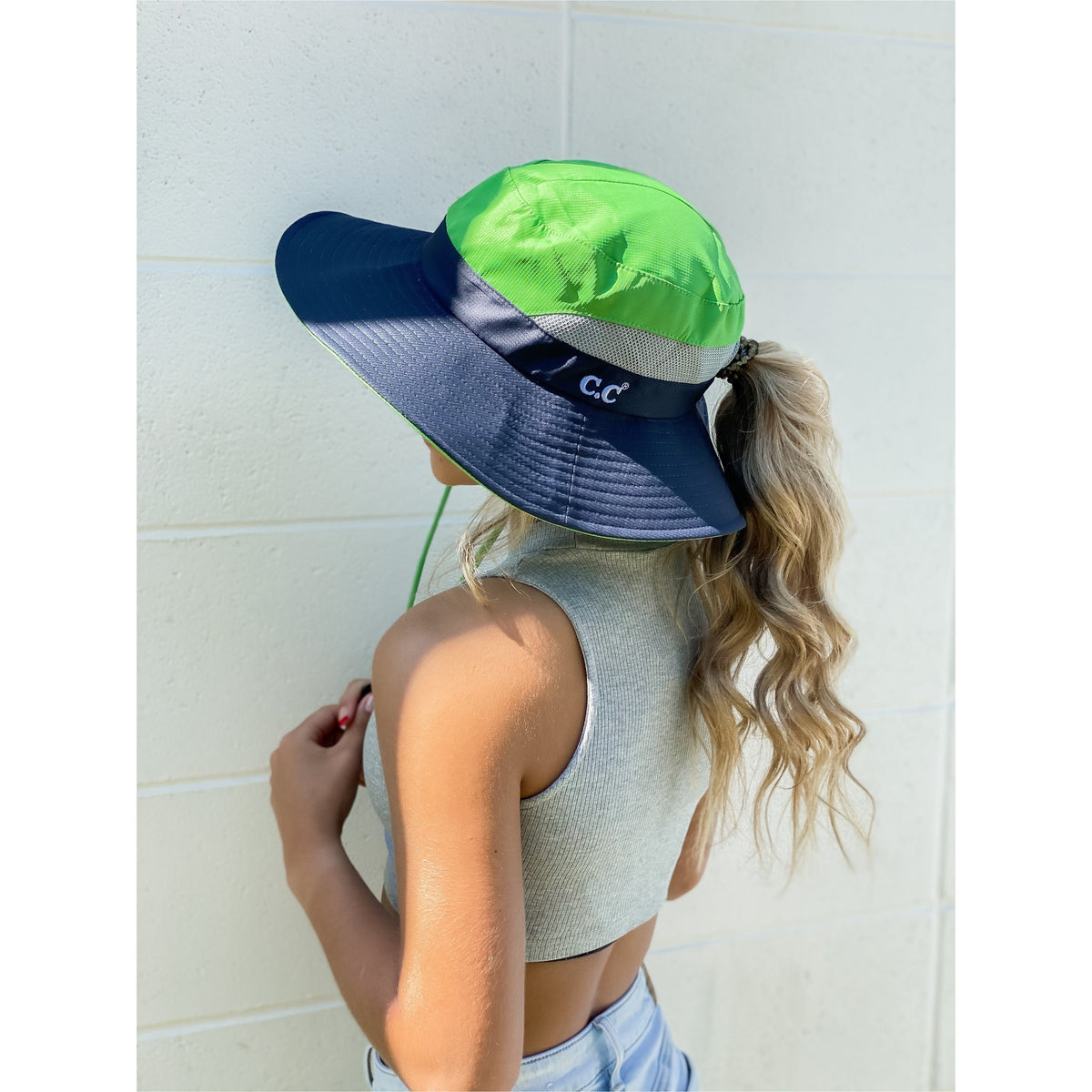 Messy Bun Bucket Hat ST2177