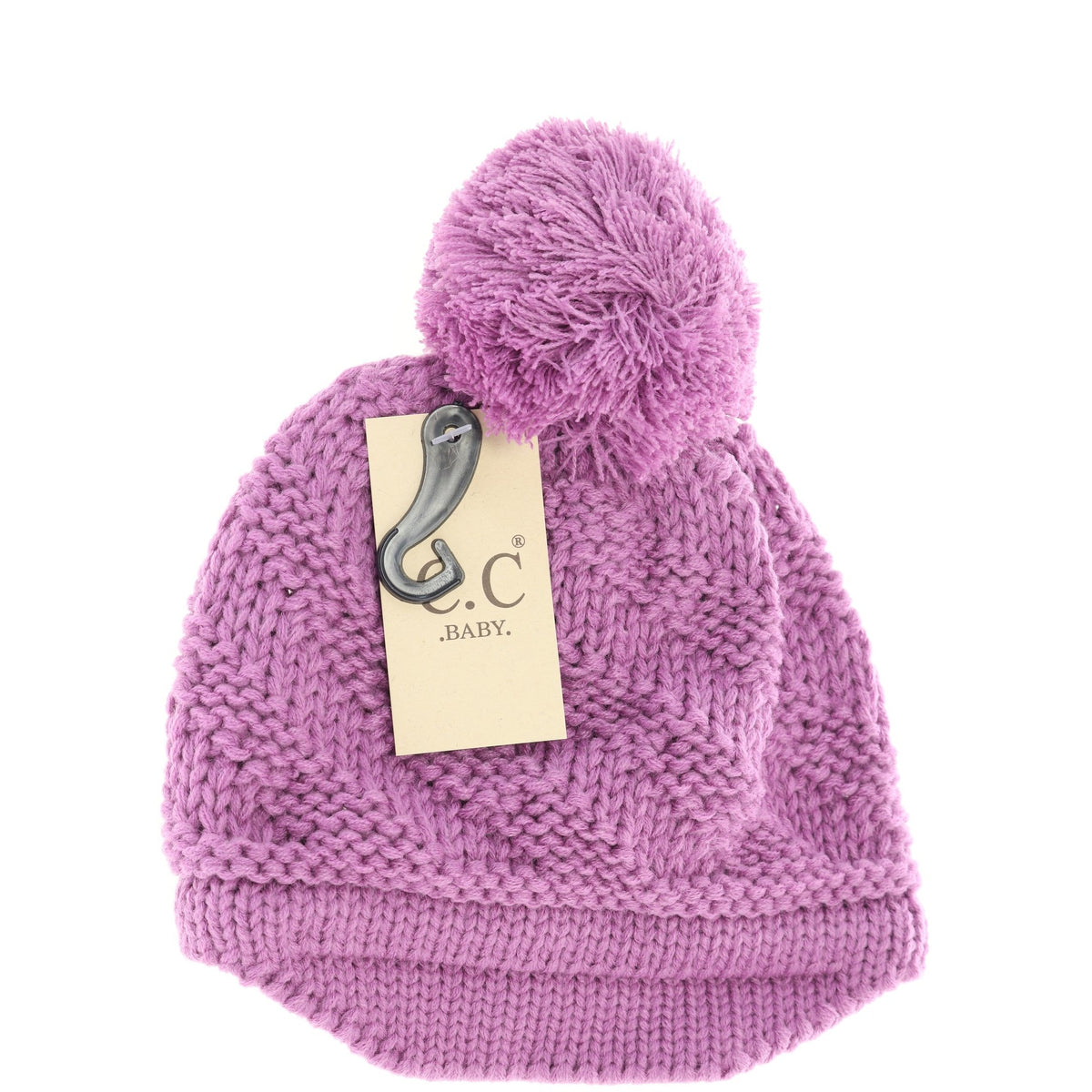 BABY Brim Beanie Hat with Pom BABY2037POM