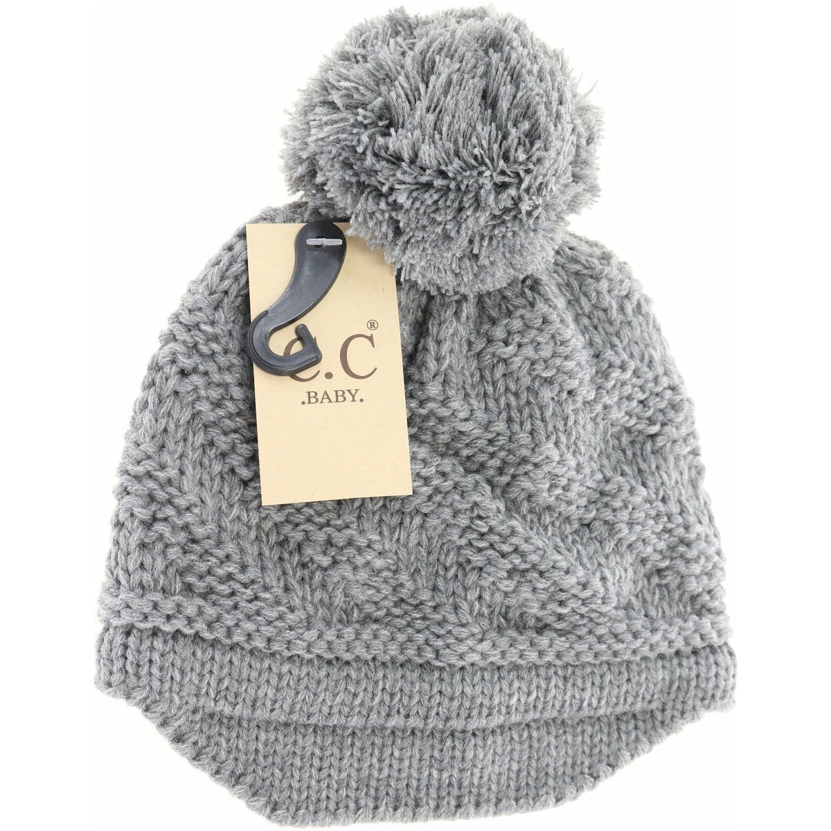 BABY Brim Beanie Hat with Pom BABY2037POM