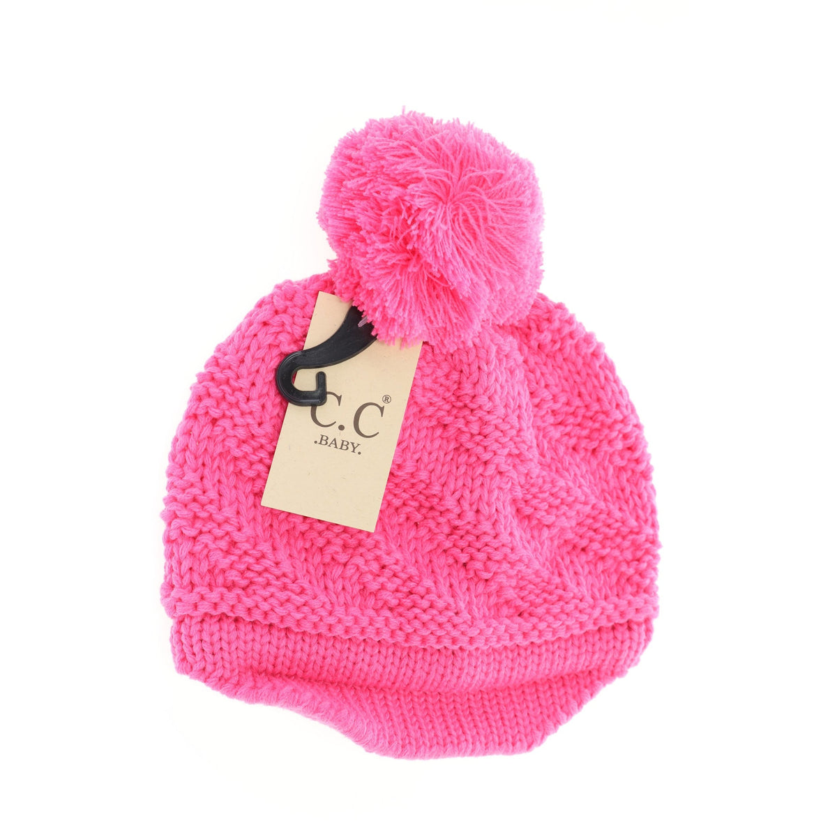 BABY Brim Beanie Hat with Pom BABY2037POM